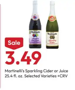 Stater Bros Martinelli's Sparkling Cider or Juice offer
