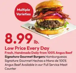Stater Bros Signature Gourmet Burgers offer