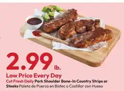 Stater Bros Pork Shoulder Bone-In Country Strips or Steaks offer