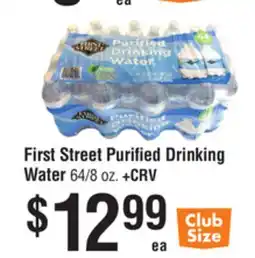 Smart & Final First Street Purified Drinking Water offer