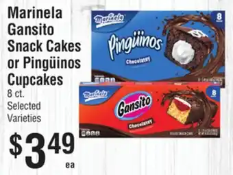 Smart & Final Marinela Gansito Snack Cakes or Pingüinos Cupcakes offer