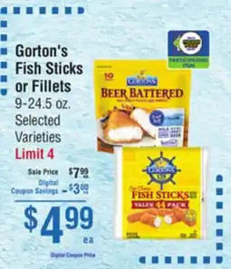 Smart & Final Gorton's Fish Sticks or Fillets offer