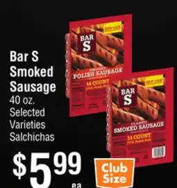 Smart & Final Bar S Smoked Sausage offer