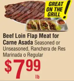 Smart & Final Beef Loin Flap Meat for Carne Asada offer