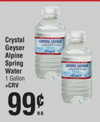 Smart & Final Crystal Geyser Alpine Spring Water offer