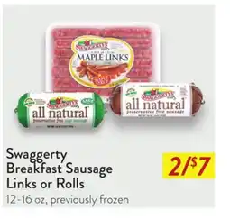 Fresh Thyme Swaggerty Breakfast Sausage Links or Rolls offer