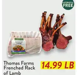 Fresh Thyme Thomas Farms Frenched Rack of Lamb offer
