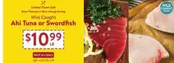 Fresh Thyme Wild Caught Ahi Tuna or Swordfish offer