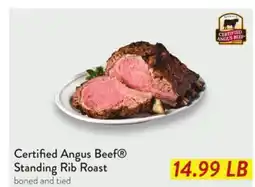 Fresh Thyme Certified Angus Beef Standing Rib Roast offer