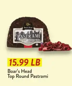 Fresh Thyme Boar's Head Top Round Pastrami offer