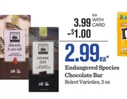Mariano's Endangered Species Chocolate Bar offer
