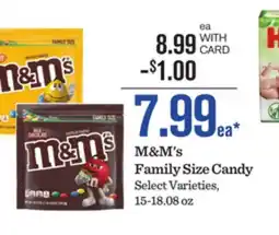 Mariano's M & M' s Family Size Candy offer
