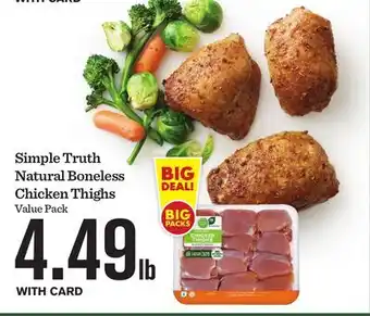 Mariano's Simple Truth Natural Boneless Chicken Thighs offer