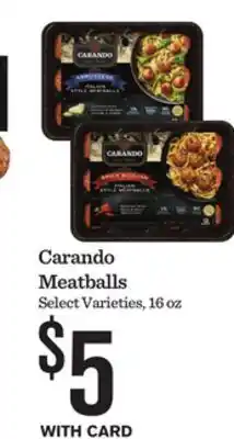 Mariano's Carando Meatballs offer