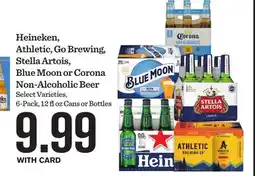 Mariano's Heineken, Athletic, Go Brewing, Stella Artois, Blue Moon or Corona Non-Alcoholic Beer offer