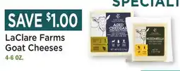 Heinen's LaClare Farms Goat Cheeses offer