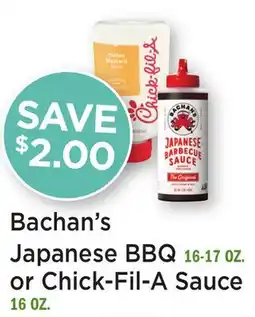 Heinen's Bachan's Japanese BBQ 16-17 OZ. or Chick-Fil-A Sauce 16 OZ offer