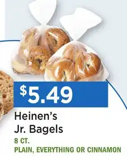 Heinen's Heinen's Jr. Bagels offer
