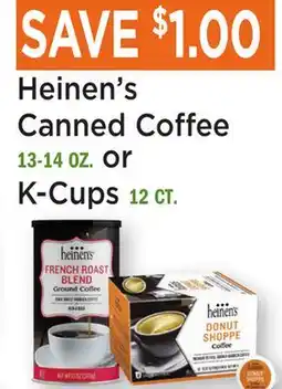 Heinen's Heinen's Canned Coffee 13-14 OZ. or K-Cups 12 CT offer