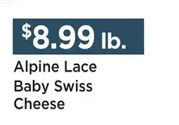 Heinen's Alpine Lace Baby Swiss Cheese offer