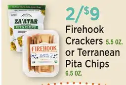 Heinen's Firehook Crackers 5.5 OZ. or Terranean Pita Chips 6.5 OZ offer