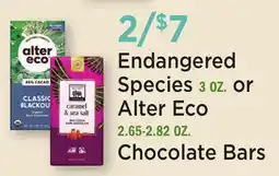 Heinen's Endangered Species 3 OZ. or Alter Eco 2.65-2.82 OZ offer