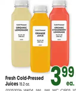 Jewel-Osco Fresh Cold-Pressed Juices offer