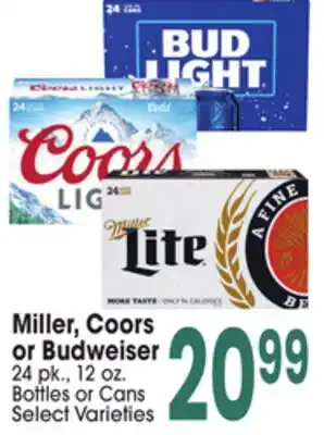 Jewel-Osco Miller, Coors or Budweiser offer