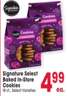 Jewel-Osco Signature Select Baked In-Store Cookies offer
