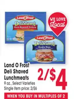 Jewel-Osco Land O Frost Deli Shaved Lunchmeats offer