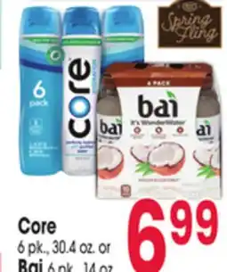 Jewel-Osco Core 6 pk., 30.4 oz. or Bai 6 pk., 14 oz offer