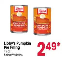 Jewel-Osco Libby's Pumpkin Pie Filling offer