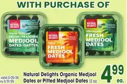Jewel-Osco Natural Delights Organic Medjool Dates or Pitted Medjool Dates offer