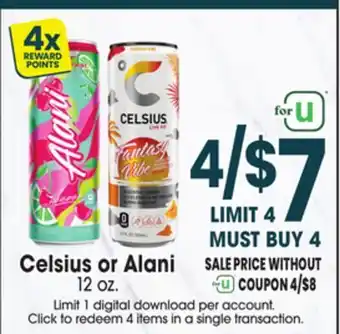 Jewel-Osco Celsius or Alani offer