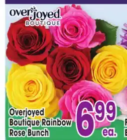 Jewel-Osco Overjoyed Boutique Rainbow Rose Bunch offer