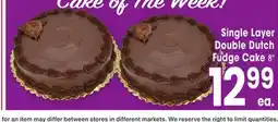 Jewel-Osco Single Layer Double Dutch Fudge Cake offer
