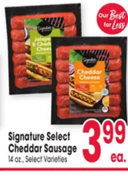 Jewel-Osco Signature Select Cheddar Sausage offer