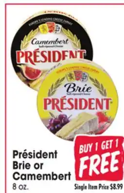 Jewel-Osco Président Brie or Camembert offer