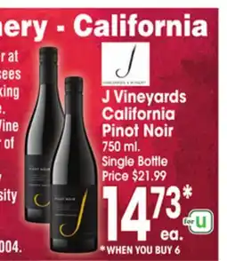 Jewel-Osco J Vineyards California Pinot Noir offer