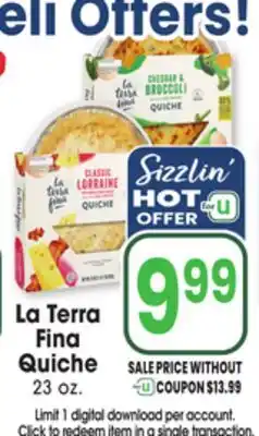Jewel-Osco La Terra Fina Quiche offer