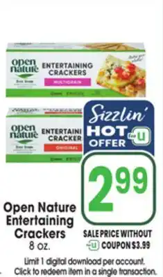 Jewel-Osco Open Nature Entertaining Crackers offer