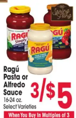 Jewel-Osco Ragú Pasta or Alfredo Sauce offer