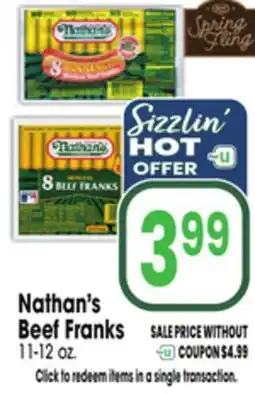 Jewel-Osco Nathan's Beef Franks offer