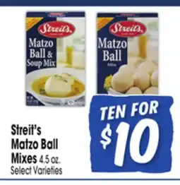 Jewel-Osco Streit's Matzo Ball Mixes offer