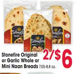 Jewel-Osco Stonefire Garlic Whole or Mini Naan Breads offer