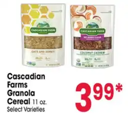 Jewel-Osco Cascadian Farms Granola Cereal offer
