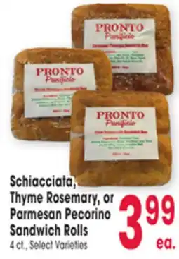 Jewel-Osco Schiacciata, Thyme Rosemary, or Parmesan Pecorino Sandwich Rolls offer