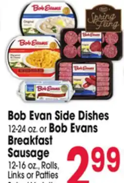 Jewel-Osco Bob Evan Side Dishes 12-24 oz. or Bob Evans Breakfast Sausage 12-16 oz., Rolls offer