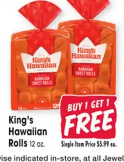 Jewel-Osco King's Hawaiian Rolls offer