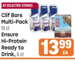 Tony’s Fresh Market Clif Bars Multi-Pack 10 ct Ensure Hi-Protein Ready to Drink, 6ct offer